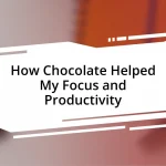 How Chocolate Helped My Focus and Productivity