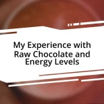 My Experience with Raw Chocolate and Energy Levels